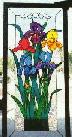 Iris Stained Glass Panel with dichroic glass by Mike Garner